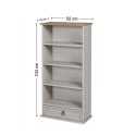 Corona Grey Wax 1 Drawer DVD Rack