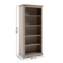 Corona Grey Wax Large Bookcase