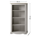 Corona Grey Wax Medium Bookcase