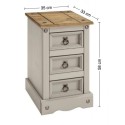 Corona Grey Wax Narrow Bedside