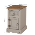 Corona Grey Wax Narrow Pot Cupboard