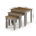 Corona Grey Wax Nest of Tables