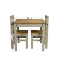 Corona Grey Wax Rio Dining Table & 2 Chairs