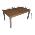 Corona Grey Wax Small Extending Dining Table