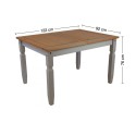 Corona Grey Wax 4'0" Dining Table & 4 Chairs