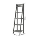 Scandian Grey Ladder Bookcase