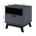 Scandian Grey Bedside Cabinet