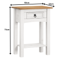 Corona White 1 Drawer Console Table