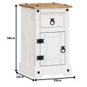 Corona White Narrow Pot Cupboard