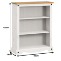 Corona White Small Bookcase