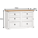 Corona White Low 3+3 Wide Chest