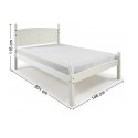 Corona White 4’6” Low End Bed Frame