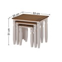 Corona White Piccolo Nest of Tables